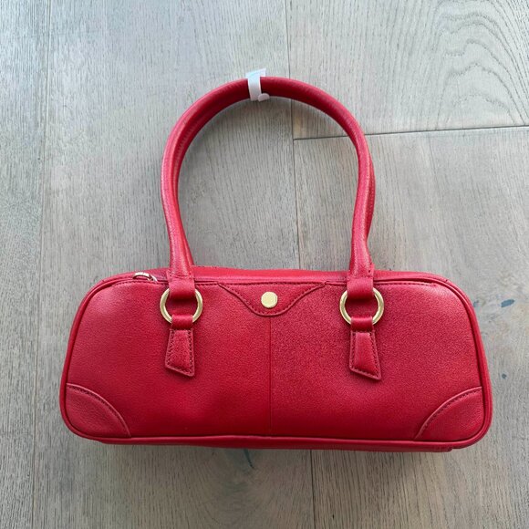 Hammit Red Meredith sml Leather Shoulder Bag - Picture 2 of 5
